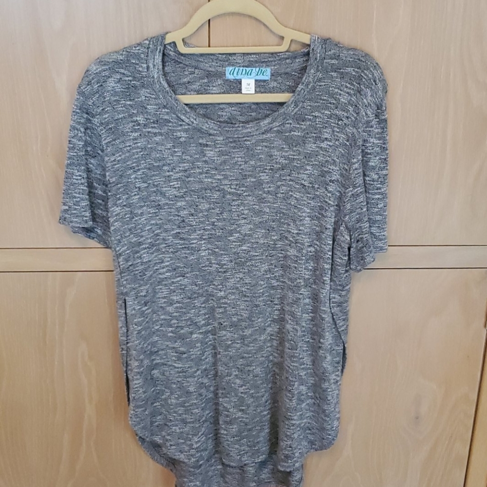 Dina be gray Heather short sleeve top Size M